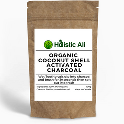 Organic Coconut Shell Activated Charcoal 100g + Free Toothbrush