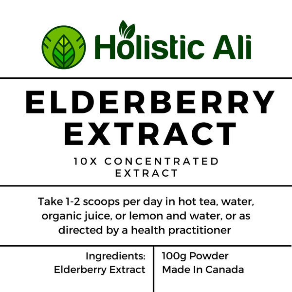 Elderberry Extract, 100g - Supports immune health, reduces inflammation, and provides antioxidant benefits. Natural remedy for colds and flu.