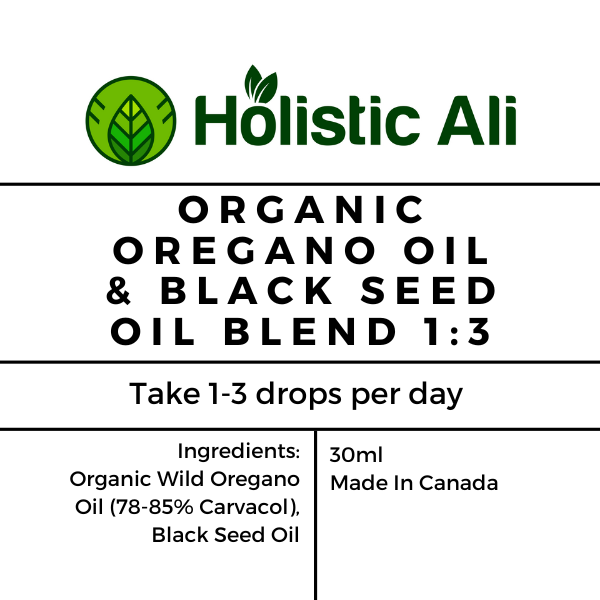 Organic Oregano Oil and Black Seed Blend 1:3 Extract 30ml