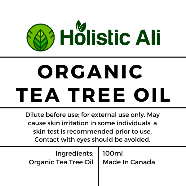 Certified Organic Tea Tree Oil – 100% pure essential oil with antibacterial, antifungal, and anti-inflammatory properties. A natural remedy for acne-prone skin, soothing irritation, and promoting scalp health. Made from Australian Melaleuca alternifolia.